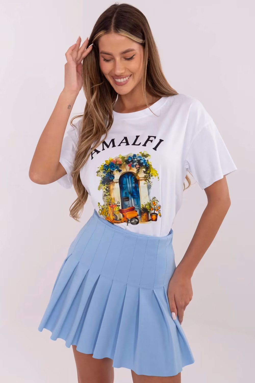 Tshirt Damski Model MI-TS-M3221G.75 White - Italy Moda