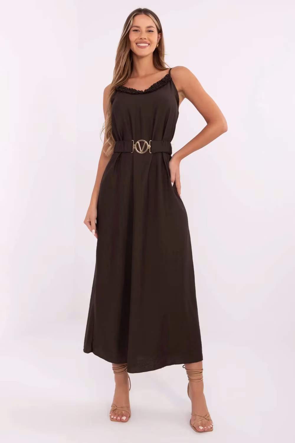 Sukienka Model MI-SK-A6401.00 Dark Brown - Italy Moda