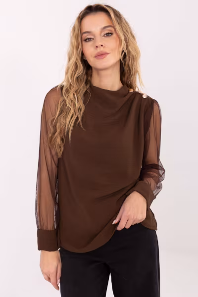 Bluzka Model MI-BZ-278519.03X Brown - Italy Moda — zdjęcie 1