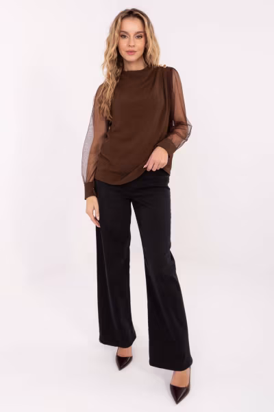 Bluzka Model MI-BZ-278519.03X Brown - Italy Moda — zdjęcie 2