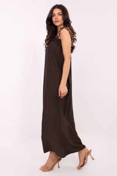 Sukienka Model MI-SK-A6412.68 Dark Brown - Italy Moda — zdjęcie 2