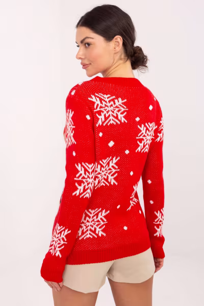 Sweter Damski Model MI-SW-19133.90 Red - Italy Moda — zdjęcie 3