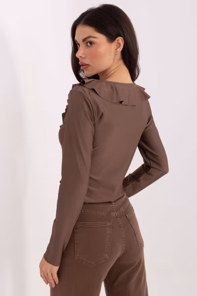 Bluzka Model IT-BZ-21837.00 Brown - Italy Moda — zdjęcie 3