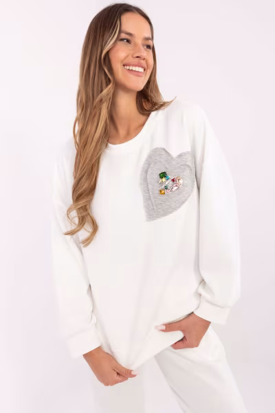 Bluza Damska Model DHJ-BL-20322.72 Ecru - Italy Moda — zdjęcie 1