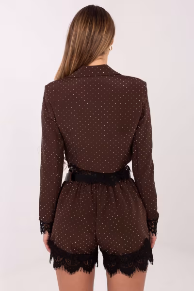 Szorty Damski Model IT-SN-FL9965.88 Dark Brown - Italy Moda — zdjęcie 3