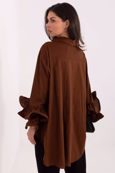 Koszula Damska Model IT-KS-8381.56 Brown - Italy Moda — zdjęcie 3
