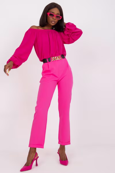 Spodnie Damskie Model DHJ-SP-13165.20 Fluo Pink - Italy Moda — zdjęcie 1