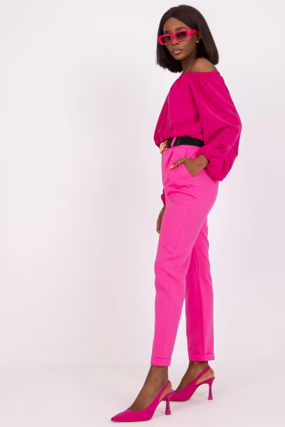 Spodnie Damskie Model DHJ-SP-13165.20 Fluo Pink - Italy Moda — zdjęcie 2