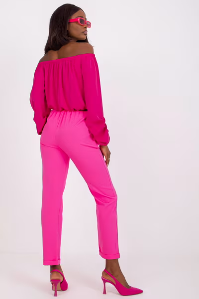 Spodnie Damskie Model DHJ-SP-13165.20 Fluo Pink - Italy Moda — zdjęcie 3