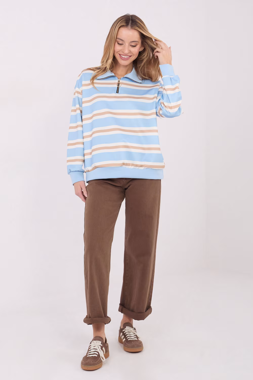 Bluza Damska Model IT-BZ-9981-1.08 Light Blue - Italy Moda
