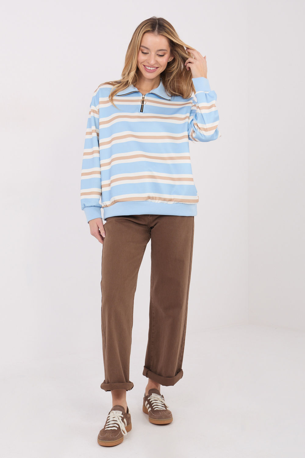 Bluza Damska Model IT-BZ-9981-1.08 Light Blue - Italy Moda