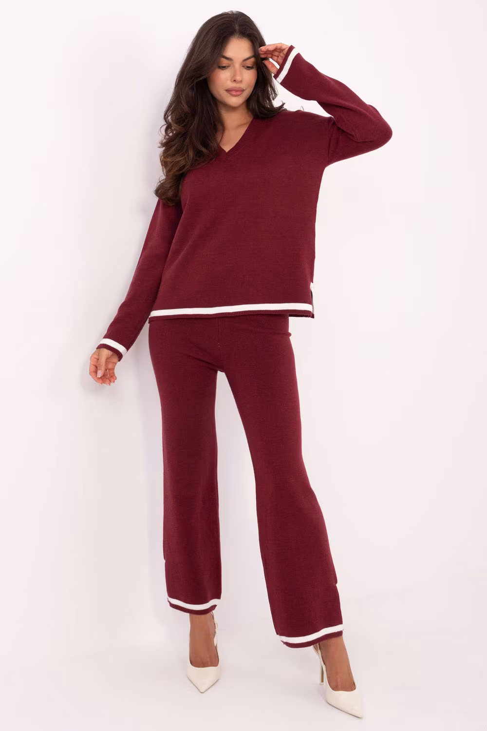 Spodnie Komplet Model IT-KMPL-99062.66 Bordo - Italy Moda