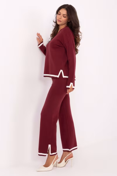 Spodnie Komplet Model IT-KMPL-99062.66 Bordo - Italy Moda — zdjęcie 2