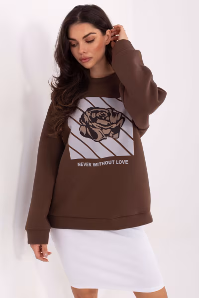 Bluza Damska Model MI-BL-4216.15 Brown - Italy Moda — zdjęcie 1