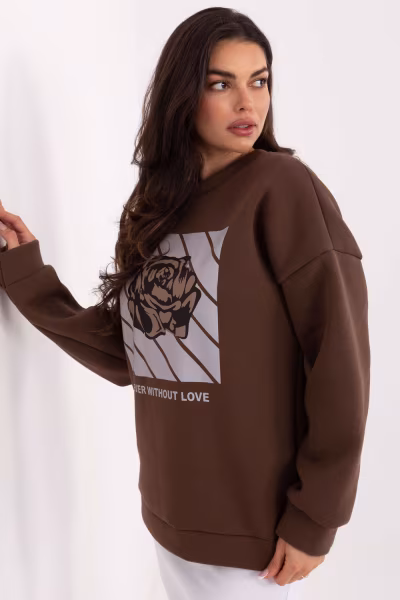 Bluza Damska Model MI-BL-4216.15 Brown - Italy Moda — zdjęcie 2