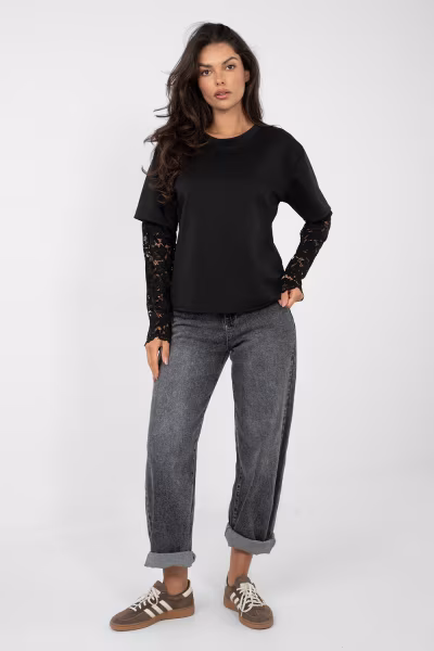 Bluzka Model IT-BZ-22128.27 Black - Italy Moda — zdjęcie 2
