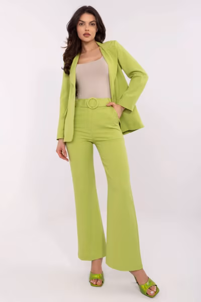 Spodnie Damskie Model DHJ-SP-18737.08 Limonka - Italy Moda — zdjęcie 1