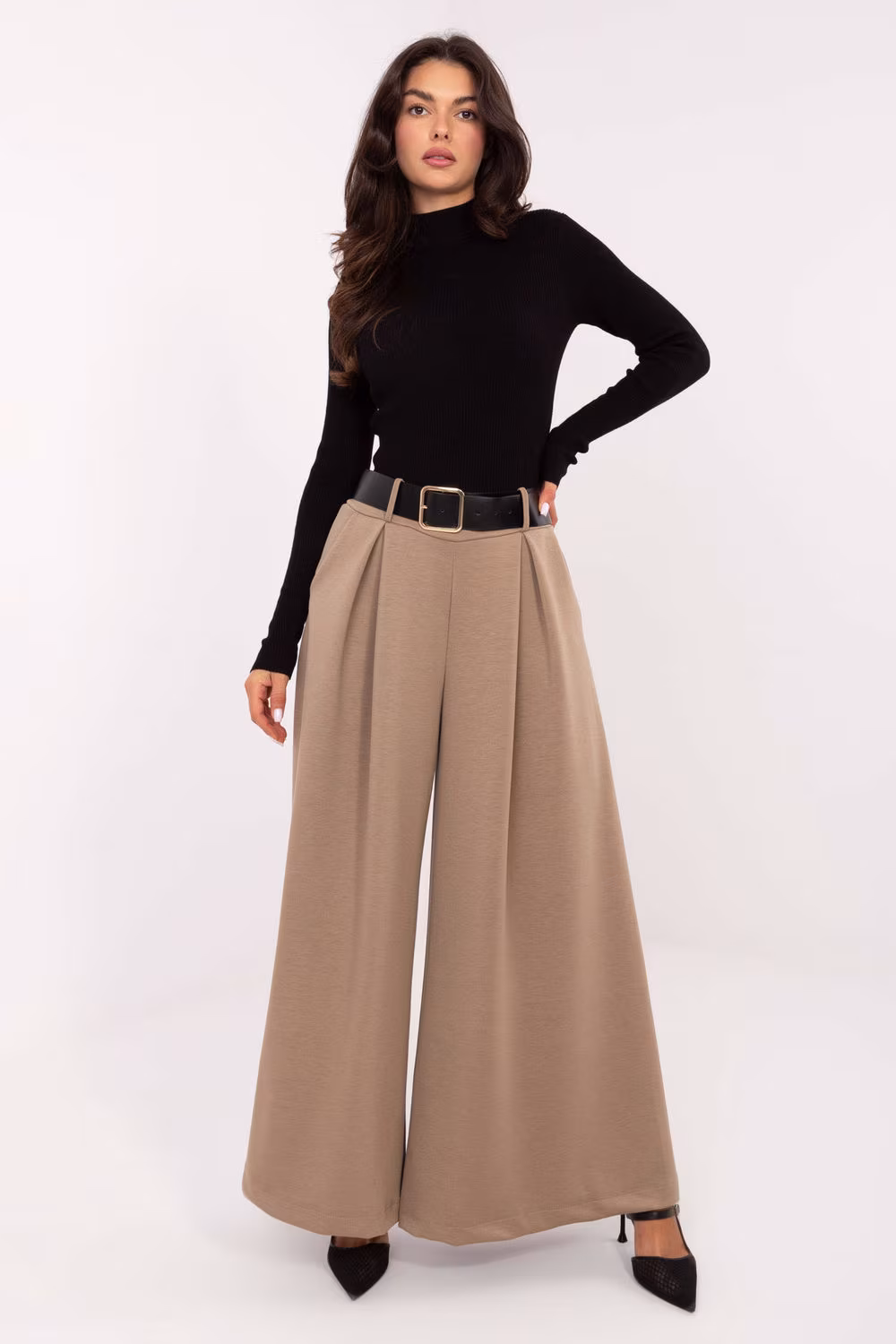 Spodnie Damskie Model IT-SP-17872.76 Dark Beige - Italy Moda