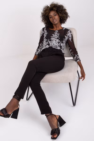 Spodnie Damskie Model DHJ-SP-12787.21X Black - Italy Moda — zdjęcie 1
