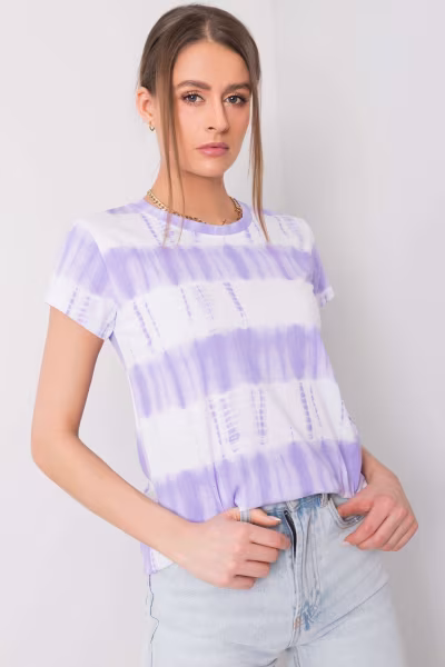 T-shirt Damski Model DHJ-TS-11280-1.10 Light Violet - Italy Moda — zdjęcie 1