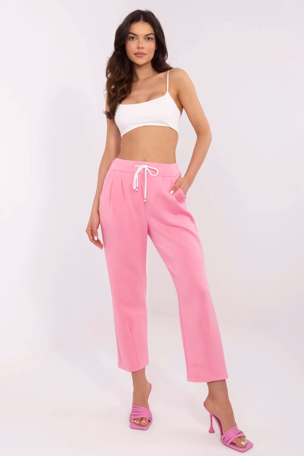 Spodnie Dresowe Model DHJ-SP-20523.66P Pink - Italy Moda