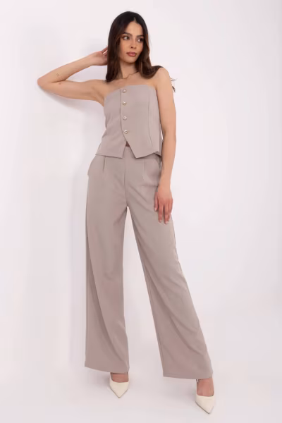 Spodnie Komplet Model MI-KMPL-A2349.75 Dark Beige - Italy Moda — zdjęcie 1