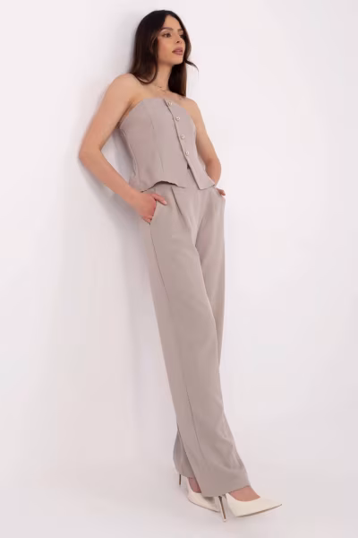 Spodnie Komplet Model MI-KMPL-A2349.75 Dark Beige - Italy Moda — zdjęcie 2