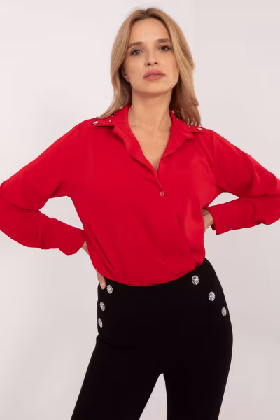 Koszula Damska Model DHJ-KS-15260.96 Red - Italy Moda — zdjęcie 1