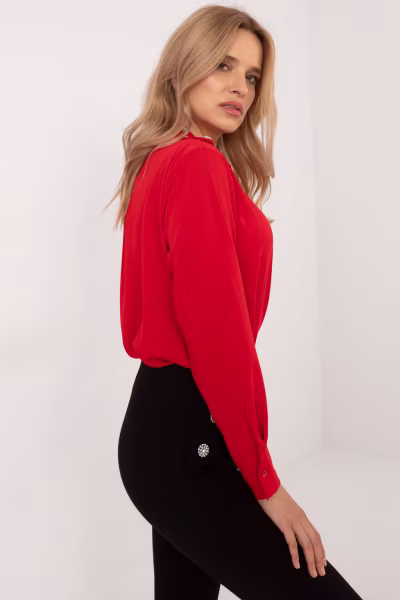 Koszula Damska Model DHJ-KS-15260.96 Red - Italy Moda — zdjęcie 2