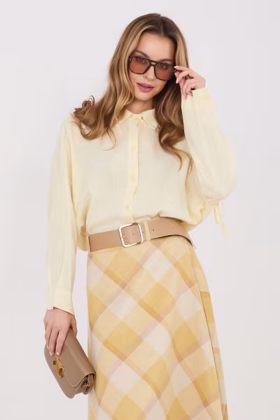 Koszula Damska Model IT-KS-3060.23 Light Yellow - Italy Moda — zdjęcie 1