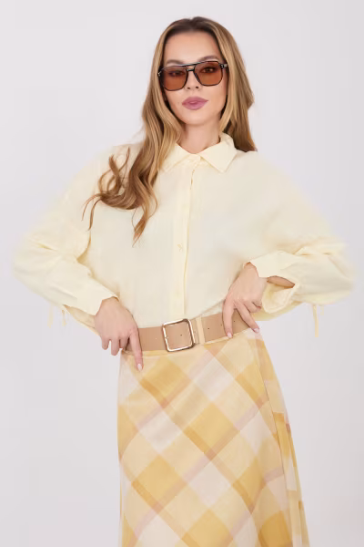 Koszula Damska Model IT-KS-3060.23 Light Yellow - Italy Moda — zdjęcie 2
