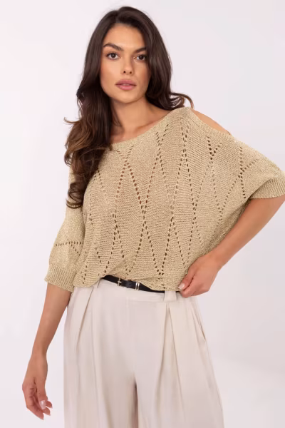 Sweter Damski Model MI-SW-1605.83 Gold - Italy Moda — zdjęcie 1