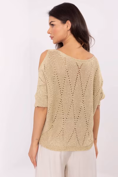 Sweter Damski Model MI-SW-1605.83 Gold - Italy Moda — zdjęcie 3