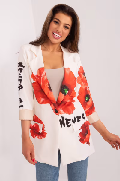 Marynarka Model DHJ-MA-18525-2.36 Ecru - Italy Moda — zdjęcie 1