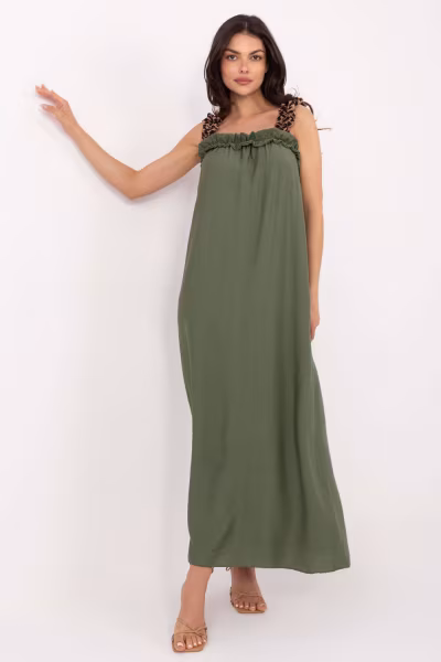 Sukienka Model MI-SK-A6412.68 Khaki - Italy Moda — zdjęcie 1