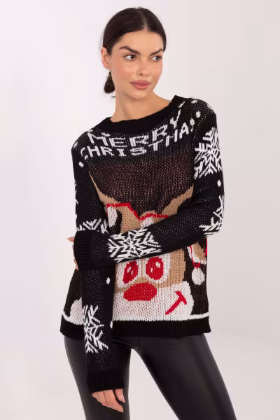 Sweter Damski Model MI-SW-19133.90 Black - Italy Moda — zdjęcie 1