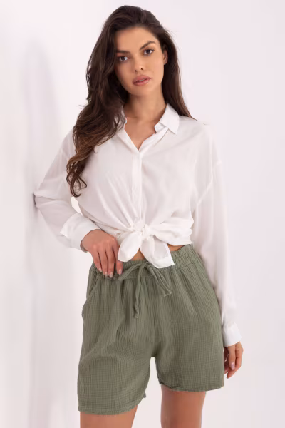 Szorty Damski Model MO-SN-9717.95 Khaki - Italy Moda — zdjęcie 1