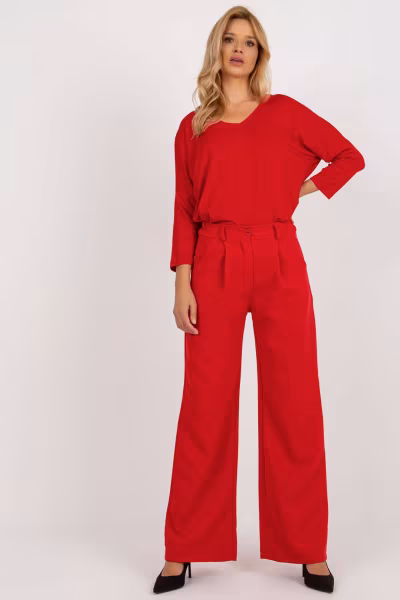 Spodnie Damskie Model DHJ-SP-15679-1.35X Red - Italy Moda — zdjęcie 1