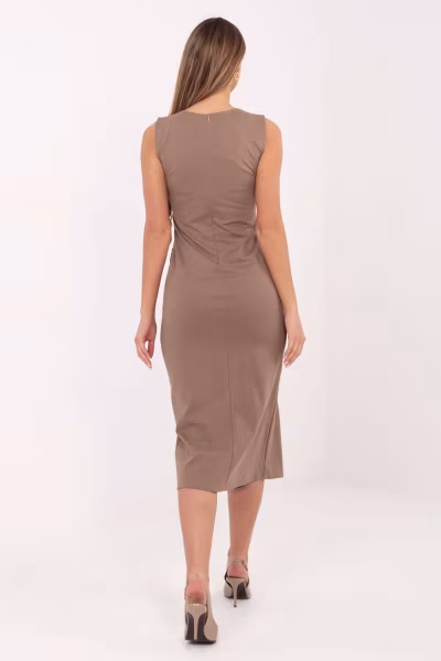 Sukienka Model IT-SK-21891.61 Dark Beige - Italy Moda — zdjęcie 3