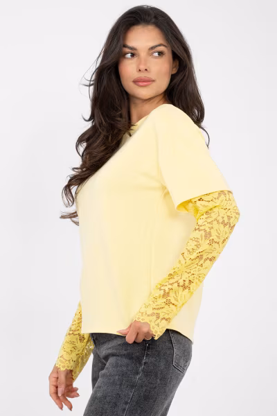 Bluzka Model IT-BZ-22128.27 Light Yellow - Italy Moda — zdjęcie 2