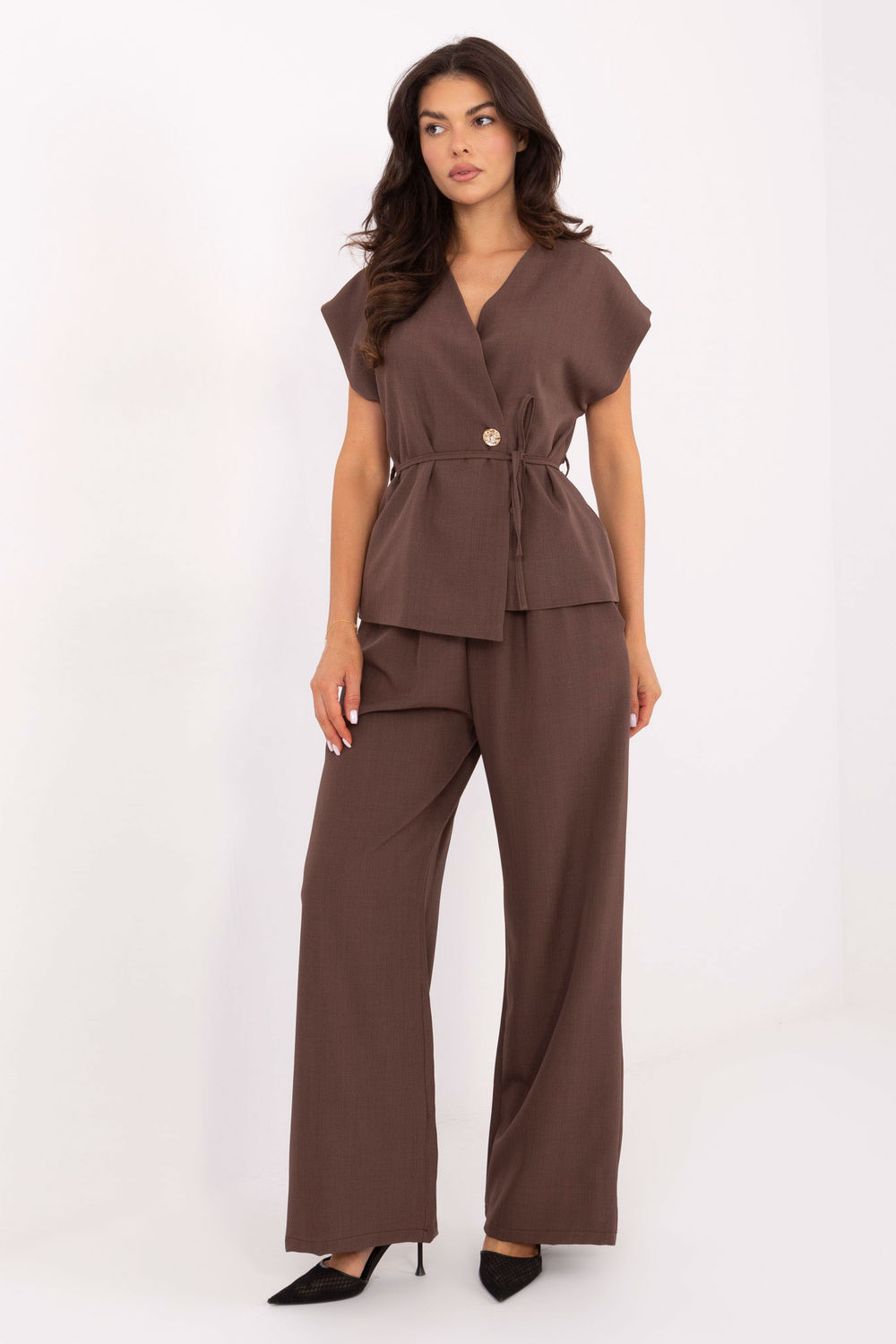 Spodnie Komplet Model IT-KMPL-21029.78 Brown - Italy Moda