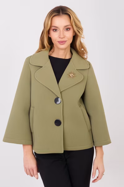 Płaszcz Damski Model IT-KR-FL8159-1.29 Khaki - Italy Moda — zdjęcie 1