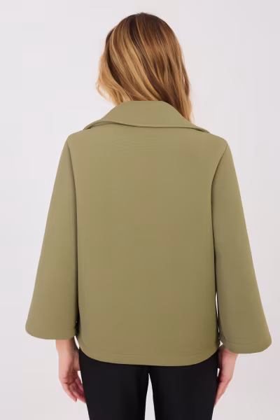 Płaszcz Damski Model IT-KR-FL8159-1.29 Khaki - Italy Moda — zdjęcie 3