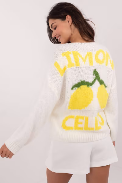 Sweter Damski Model MI-SW-2108.92 Ecru - Italy Moda — zdjęcie 3