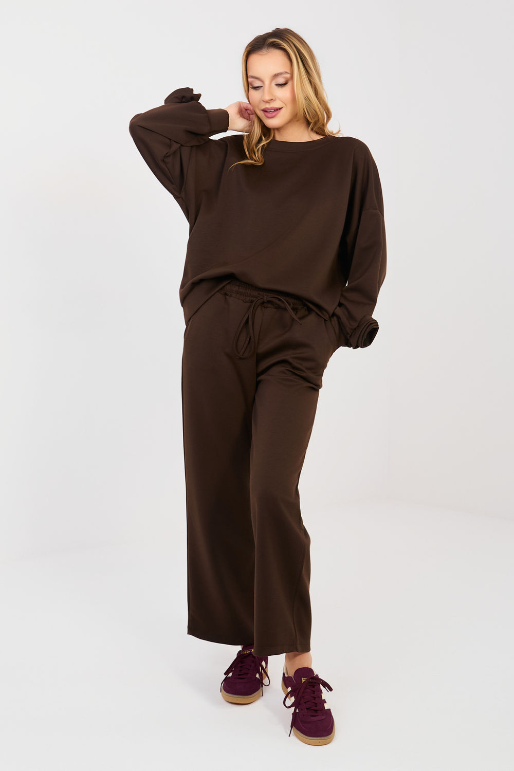 Spodnie Komplet Model IT-KMPL-10015.58 Dark Brown - Italy Moda