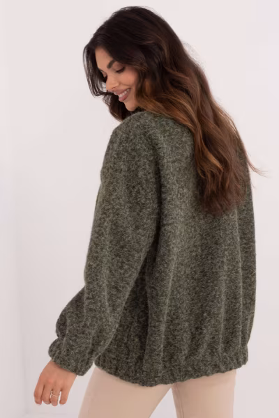 Sweter Kardigan Model DHJ-NA-A8500.11P Khaki - Italy Moda — zdjęcie 3