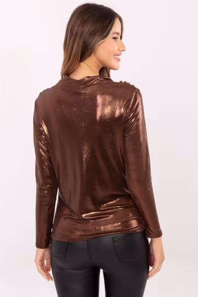 Bluzka Model DHJ-BZ-15268.30 Brown - Italy Moda — zdjęcie 3