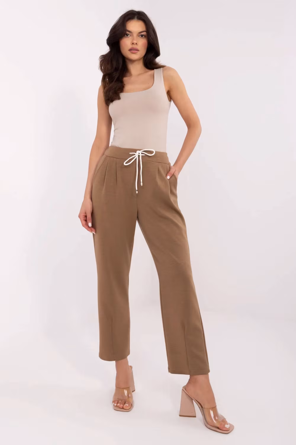 Spodnie Dresowe Model DHJ-SP-20523.66P Light Brown - Italy Moda