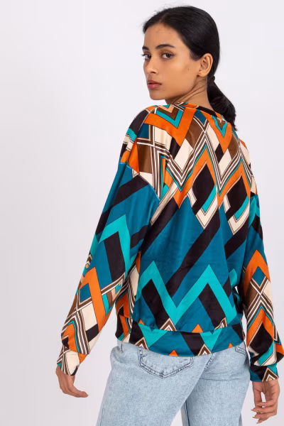 Bluzka Model DHJ-BZ-6033-1.49P Morski - Italy Moda — zdjęcie 3