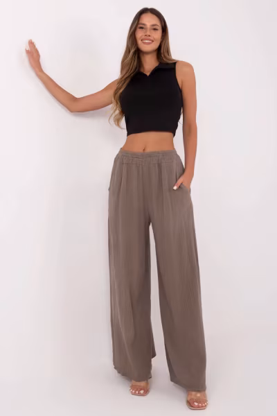 Spodnie Damskie Model MI-SP-2563.84 Brown - Italy Moda — zdjęcie 1